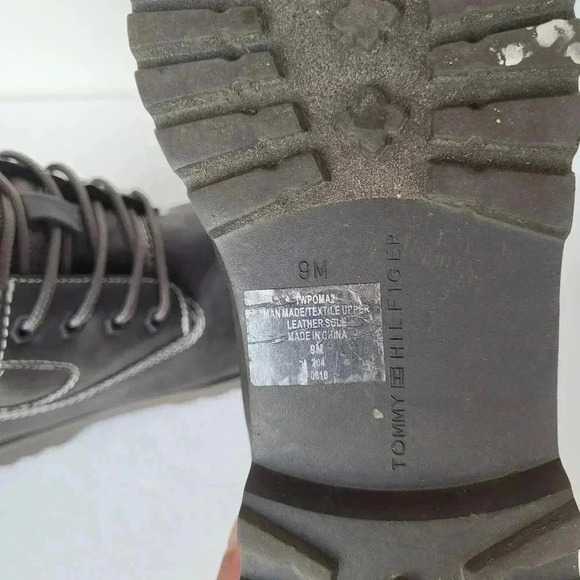 Tommy Hilfiger Poma Combat Boots Womens 9 M Gray Lace Up - Picture 4 of 6